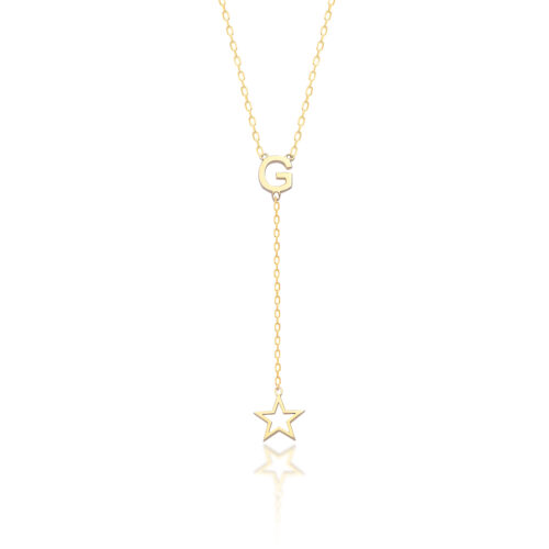 Personalized Initial Star Necklace
