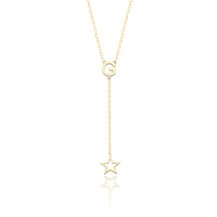 Personalized Initial Star Necklace